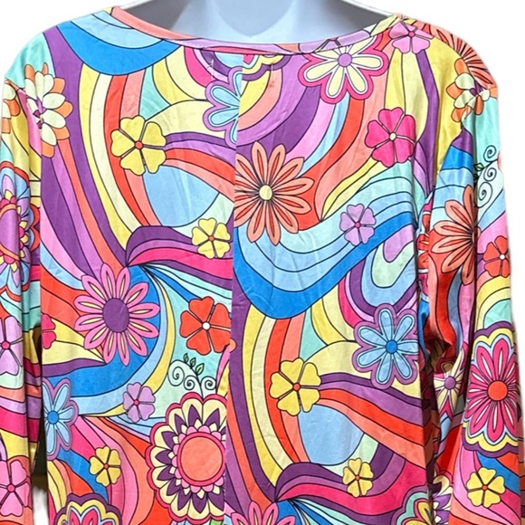 1970's Flower Power Hippie Dress - Picture 10 of 16